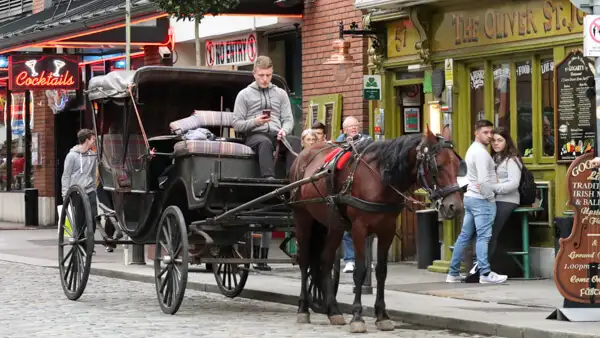 Kutsche in der Dubliner Innenstadt