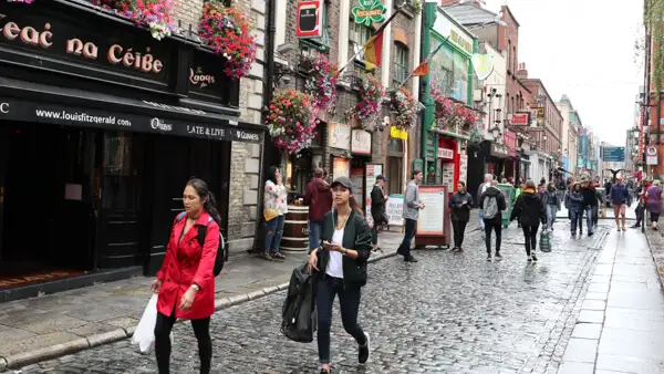 Straßenszene in Temple Bar