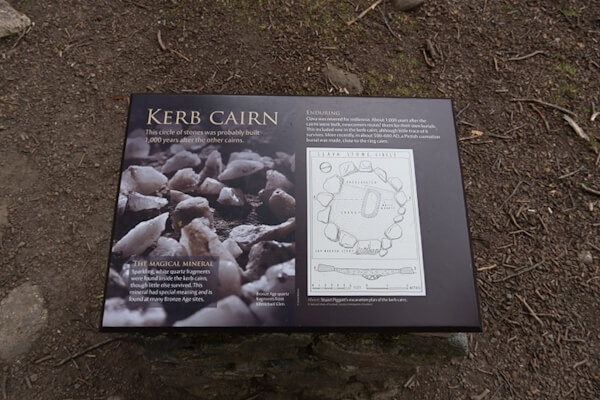Info-Tafel in den Clava Cairns