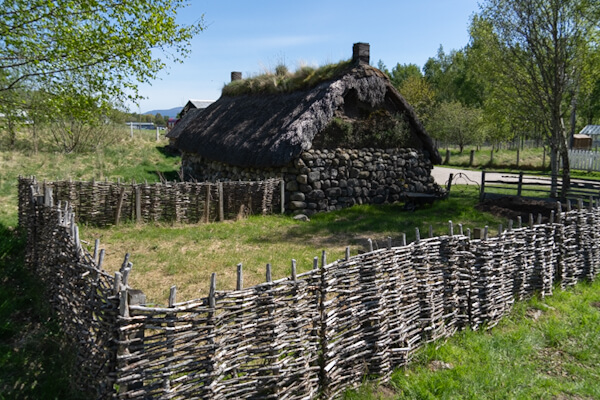 Altes Farmhaus im Highland Folk Museum