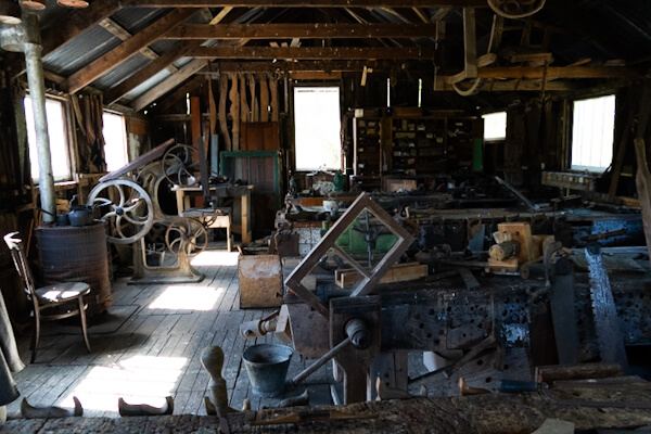 Alte Werkstatt im Highland Folk Museum