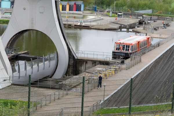Fallkirk Wheel und Ausflugsboot