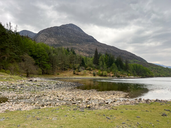 Blick vom Campingplatz in den Highlands