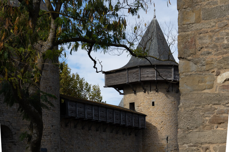 Turm am Chateau Comtan in Carcassonne