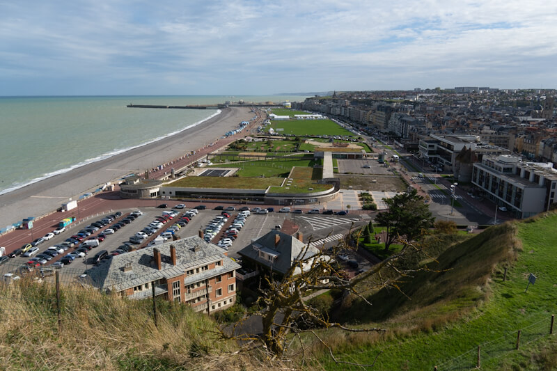 Blick vom Burgberg über Dieppe (Normandie)