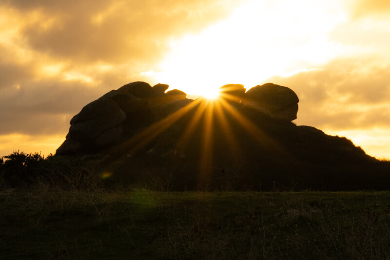 Felsen im Abendlicht, Plouescat, Bretagne