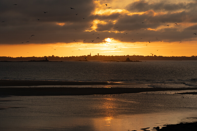 Sonnenuntergang in der Bretagne (Wohnmobil Camping in Frankreich)