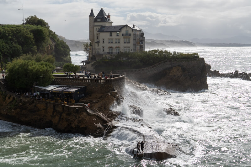 Blick vom Aquarium zum Ancien Port (Biarritz)