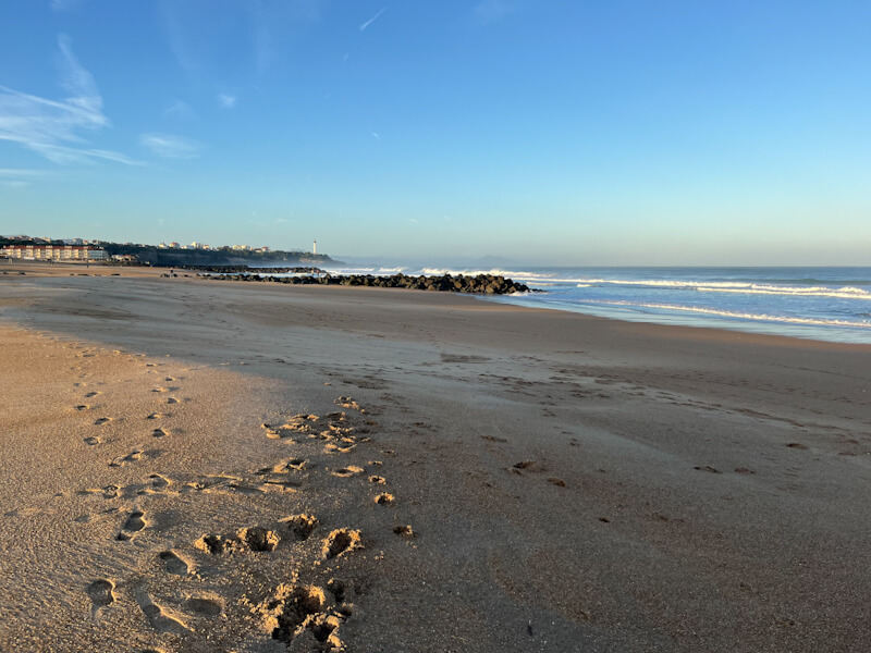 Am Strand von Marinella bei Biarritz