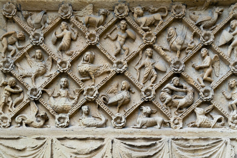 Details an der Kathedrale St Etienne